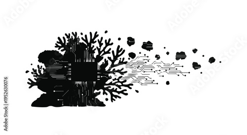 Circuitry coral reef formation represents the fusion of technology and nature.