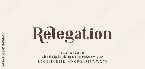 Elegant ligature alphabet letters font logo. Typography luxury classic lettering serif fonts decorative wedding vintage retro logos, design for fashion,beauty shop and brand . vector illustration