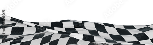 Dynamic checkerboard flag waving in the air. Perfect for racing, finish line, or concept-related imagery. Great for desi