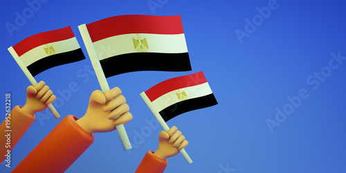 Wallpaper Mural Egypt flag of silk-3D illustration. 3d render. Torontodigital.ca