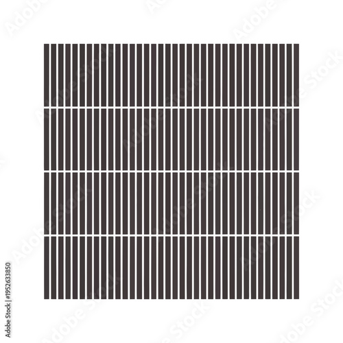 A solar panel illustration on a clean white background