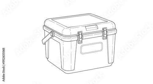 Vector illustration of a cooler box