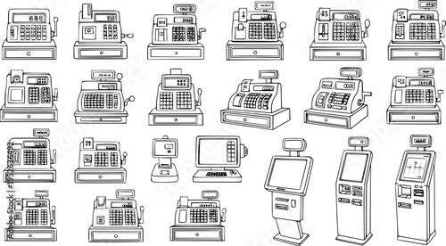 Vintage and Modern Cash Registers and POS Systems Collection