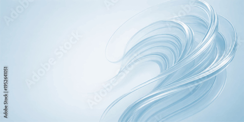 Abstract blue wave design with smooth flowing lines and a curved water texture creates a vector illustration art backdrop for a modern wallpaper pattern