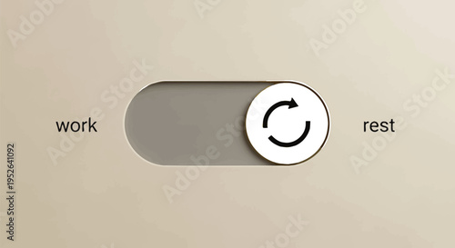 Work life balance switch showing rest mode