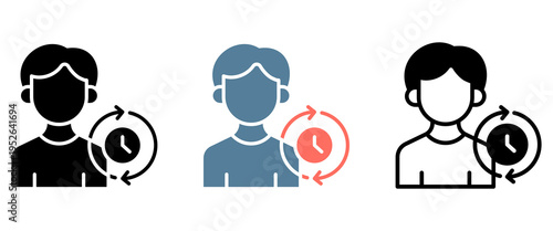 Queue Icon Collection Set  Glyph & Mixed Style  