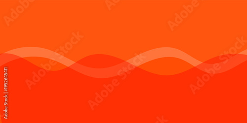 Vibrant Orange Abstract Background with Flowing Translucent Waves.