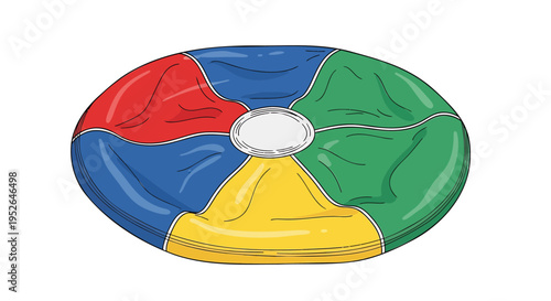 Vector illustration of a colorful bean bag chair