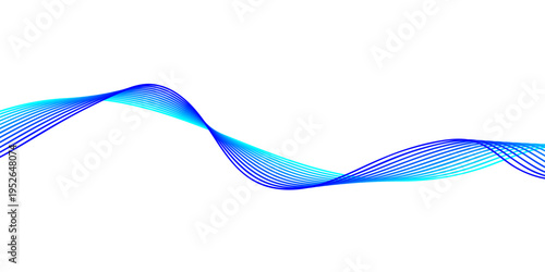 A futuristic digital art backdrop featuring abstract blue wave lines and flowing light curves in a motion pattern for a modern vector wallpaper design concept