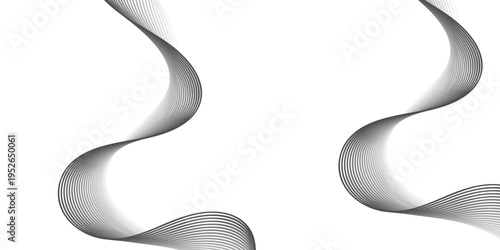 Abstract background vector illustration featuring blue 3d paper wave shapes and light curve elements on a blank business template banner for wallpaper design