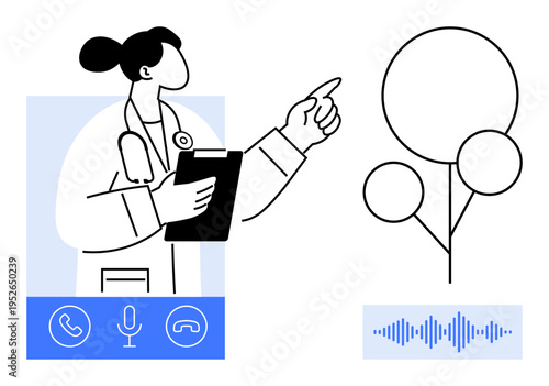 Telemedicine concept. Telemedicine improves healthcare access using virtual consultations and audio communication. Telemedicine supports remote care, patient monitoring, and digital health