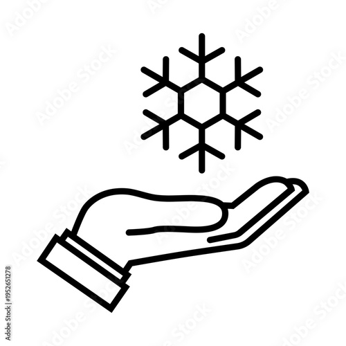 Winter icon vector. Snowl Illustration sign. Cold weather symbol. Cold logo.