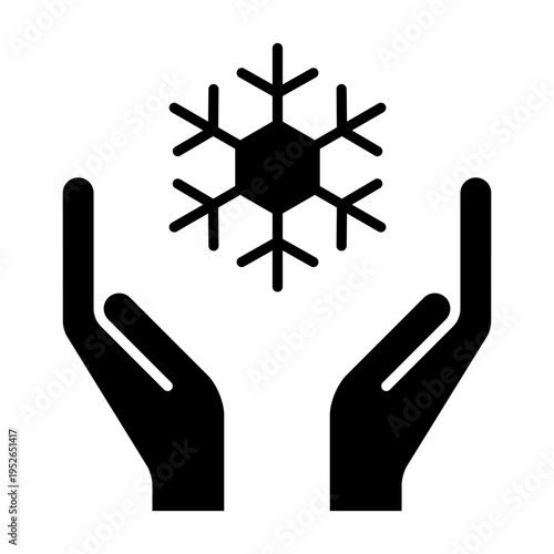 Winter icon vector. Snowl Illustration sign. Cold weather symbol. Cold logo.