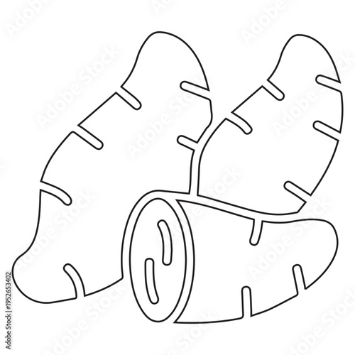 Sweet Potato Line Icon