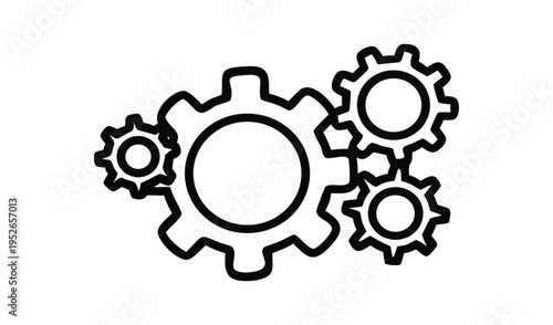 Interlocking gears symbolizing connection and mechanism