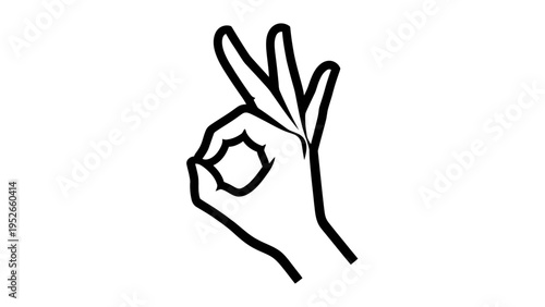 Hand Gesture OK Sign, Fingers Forming Circle, Approval, Success, Agreement