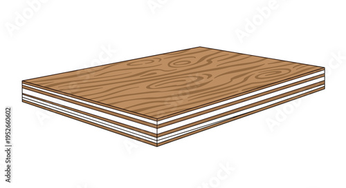 Plywood Material Cross-Section