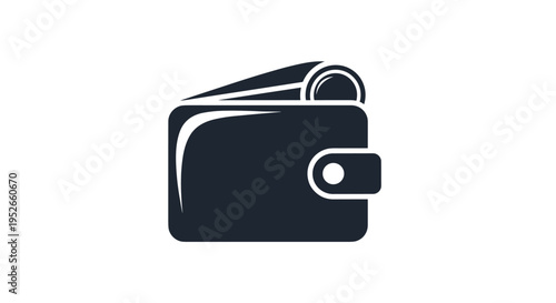 Dark Silhouette Of A Wallet With A Coin