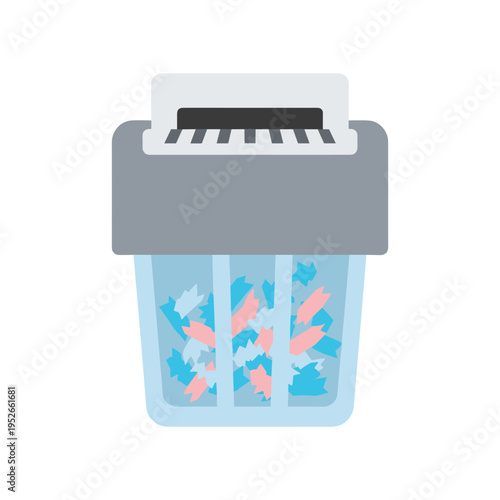 shredder with paper, document destruction, secure disposal