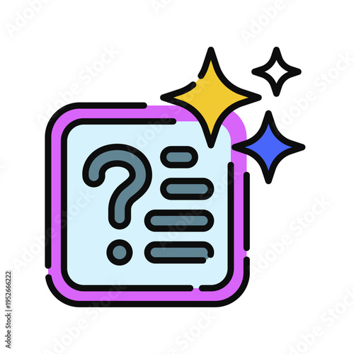 Question Answering Icon Professional UI Symbol for AI Knowledge Retrieval