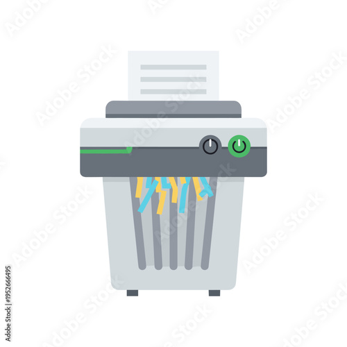 paper shredder with colorful shredded paper