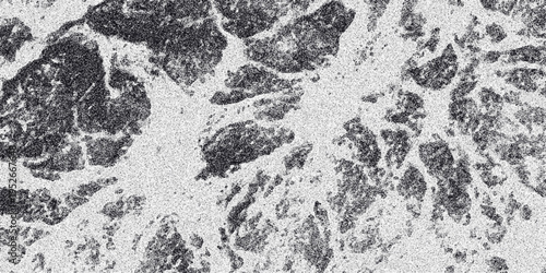 Abstract monochrome texture resembling foam or turbulent water with granular noise, creating a detailed and organic surface pattern