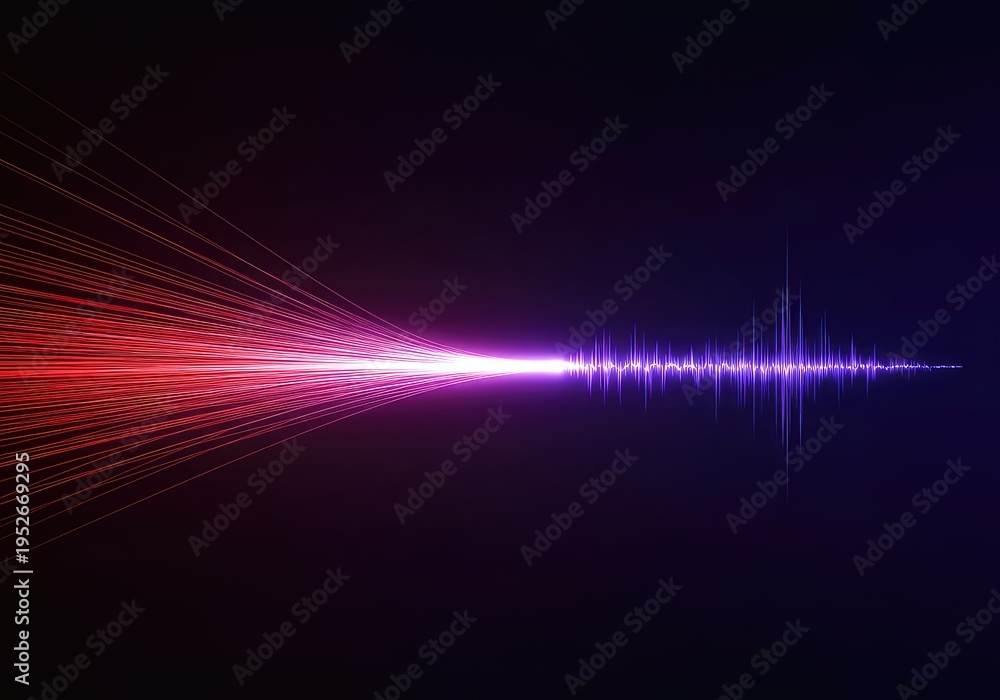 Obraz premium Dynamic abstract visual pattern suggesting sound energy, musical pulse, or movement. Great backdrop for audio themes or events, texture, volume, wave