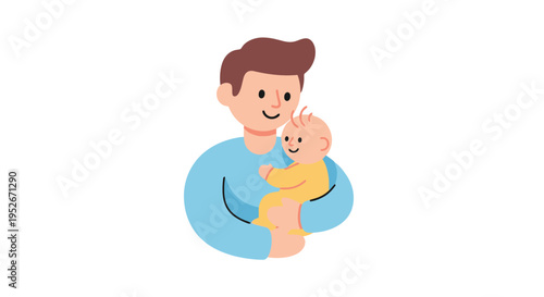 Illustration of a young man carefully assembling a new wooden chair at home, surrounded by various tools on the floor.