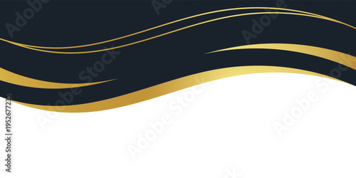 Abstract banner gold web banner waves vector ilustration in gold colors. Abstract swoosh texture benner poster eps10 modern desain