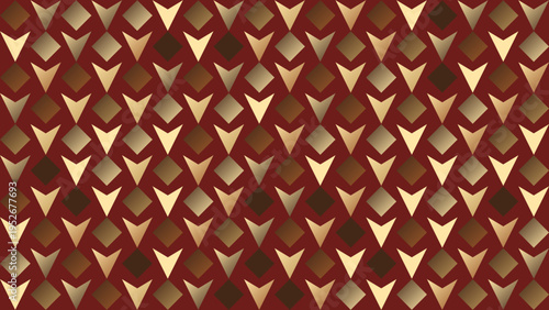 Geometric Maroon and Gold Pattern Background