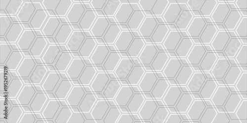 White hexagonal abstract background. Modern cellular honeycomb 3d panel with hexagons, 3d wall texture.