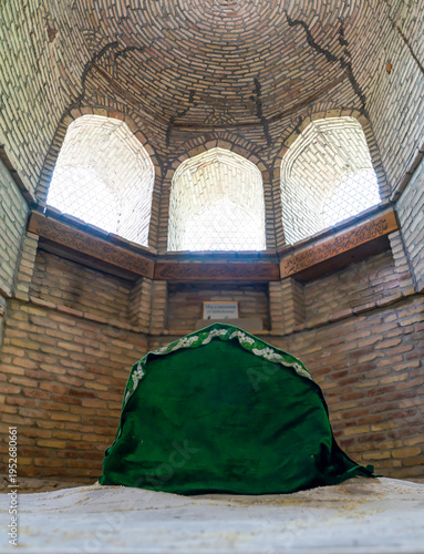 Tashkent (Toshkent), Uzbekistan (O'zbekiston) - May 26, 2025: The underground chillakhona (ascetic cell) of Qaffol Shoshiy Mausoleum, where dervishes stayed for 40 days of prayer and meditation.