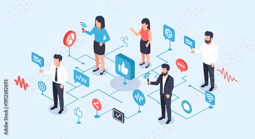 This graphic depicts the process of data analysis and research, conveying a sense of investigation and insight. Ideal for illustrating reports, articl