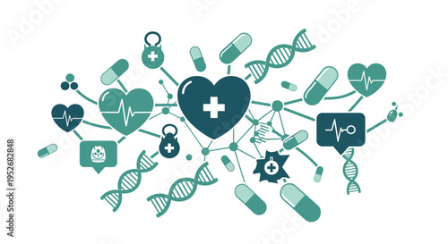 A clean, minimalist illustration of a medicine capsule against a white background, suitable for health-related content, website graphics, or marketing