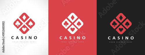 Playing Card Suit vector logo. Logo design vector illustration.