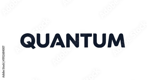 The word QUANTUM is displayed in bold, dark blue sans-serif font against a white background.