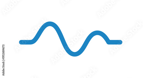 Abstract blue waveform graphic on a white background representing sound or a data visualization