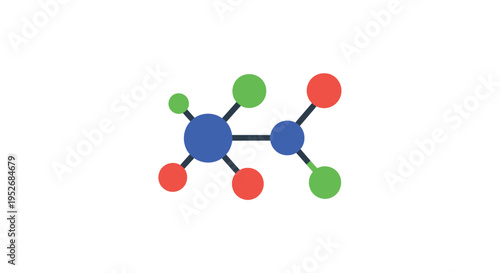 Abstract molecular structure illustration representing scientific concepts in colorful form