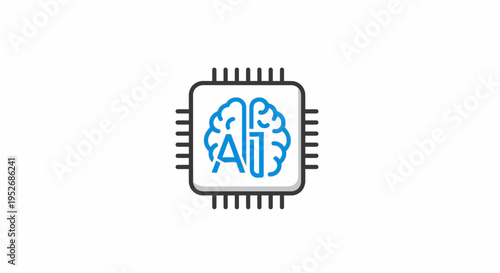 Artificial intelligence brain chip design representing innovation and technological advancement