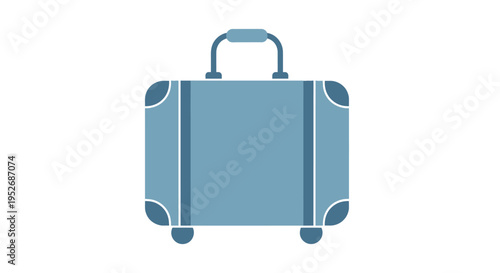 Minimalist suitcase design against a white backdrop perfect for travel and vacations