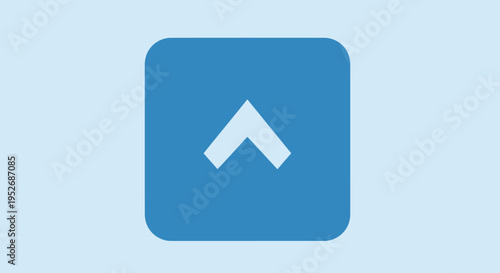 Free Download Minimalist Upward Arrow Icon on a Rounded Square, Digital Symbol of Ascent - GFXLoad