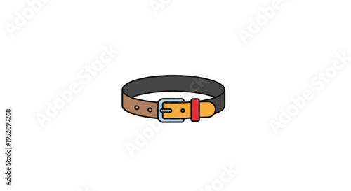 Illustrated belt design with buckle, perfect for fashion, accessories, and style concepts