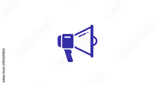 Illustration of a megaphone icon against a clean white background suitable for various applications