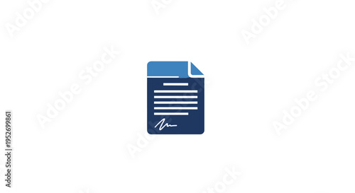 Minimalist icon of a signed document showcasing agreement and official paperwork