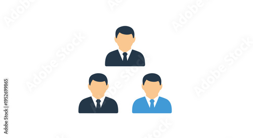 Minimalist representation of a group of professionals, ideal for business concepts