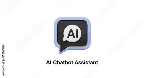 AI Chatbot Icon Illustrating Automated Assistance for Digital Communication