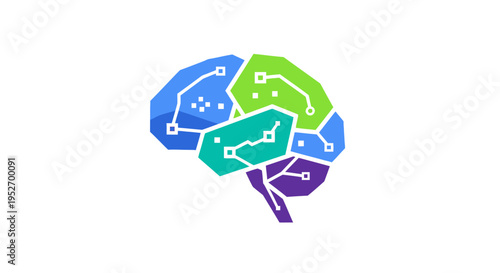 Conceptual illustration of a technological brain, representing intelligence and innovation