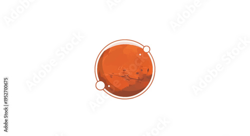 Conceptual illustration depicting Mars, space exploration, and planetary adventure  artistic design