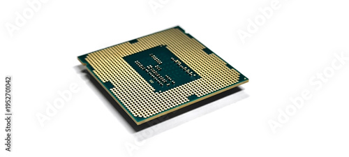 CPU on a white background. Concept of technological advancement.