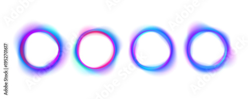 A set of glossy gradient spheres floats weightlessly on a transparent background, glowing softly with pink and violet tones.